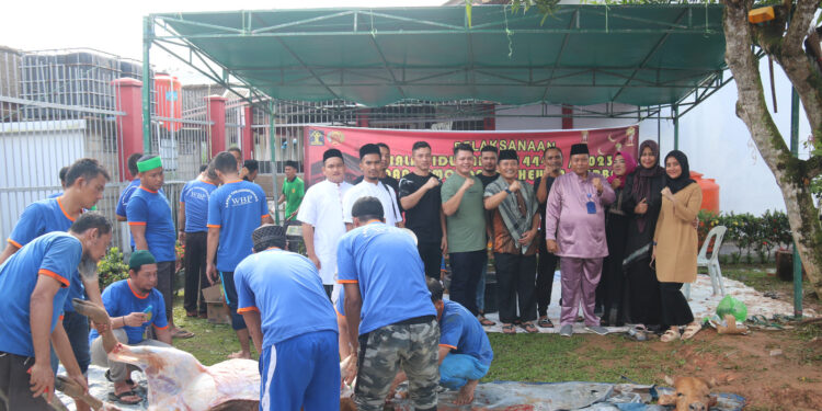 Usai Sholat, Hewan Kurban Dimasak Gulai untuk Seluruh Warga Binaan Lapas Kelas IIA Tanjungpinang