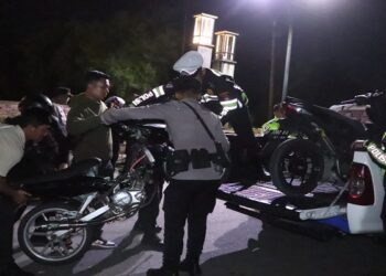Jaga Kamtibmas, Tim Patroli Polres Karimun Amankan 3 Unit Sepeda Motor