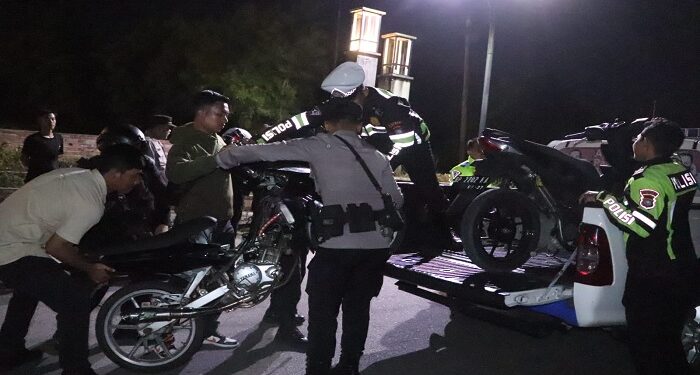 Jaga Kamtibmas, Tim Patroli Polres Karimun Amankan 3 Unit Sepeda Motor