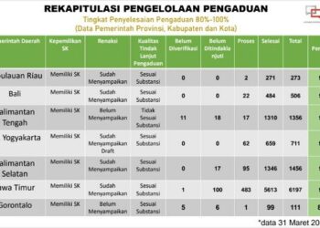 Kepri Peringkat I Nasional Evaluasi Kinerja Pengelolaan Pengaduan Pemda Tahun 2022