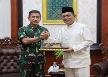 Pamit Pindah Tugas, Laksma Kemas Silaturahmi Bersama Gubernur Ansar