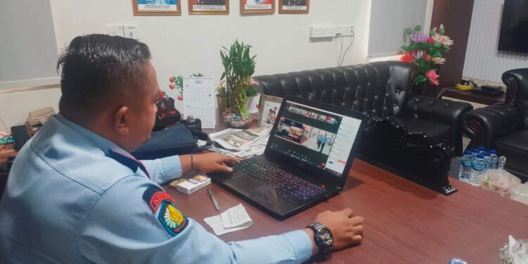 Karutan Kelas IIA Batam Ikuti Revitalisasi dan Penyematan UPP Secara Virtual