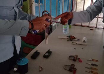 Antisipasi Keamanan, Lapas Narkotika Tanjungpinang Rawat Gembok Kunci Kamar Hunian
