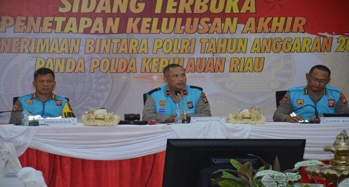 Polda Kepri Gelar Sidang Terbuka Penetapan Kelulusan Akhir Penerimaan Bintara Polri