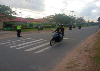 Operasi Patuh Seligi 2023, Polres Lingga Berikan Imbauan Kepada Pengguna Jalan