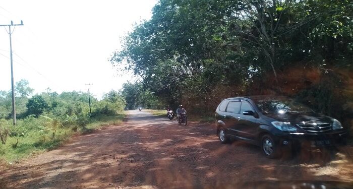 Jalan Singkep Barat Menuju Kota Dabo Singkep Perlu Perbaikan