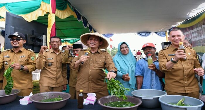 Para Petani di Natuna Terima Bantuan Pupuk dari Gubernur Ansar