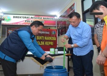 Polda Kepri Musnahkan 134 Gram Narkotika Jenis Sabu
