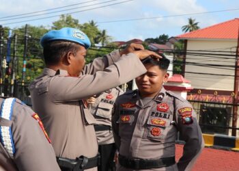 Periksa Kelengkapan dan Kerapian Personil, Propam Polresta Tanjungpinang Gelar Sikap Tampang