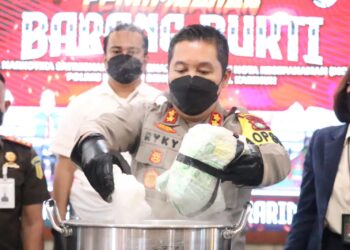 1,856 Kg Sabu, Dimusnahkan Oleh Satresnarkoba Polres Karimun