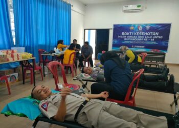 Sambut HUT Lalu Lintas, Sat Lantas Polres Karimun Gelar Donor Darah