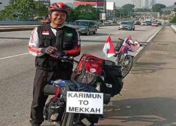 Niat Ibadah ke Tanah Suci, Pria Asal Karimun Dayuh Sepeda Menuju Mekkah