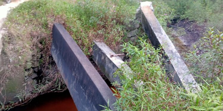 Warga Teluk Radang Keluhkan Kondisi Jembatan Terputus