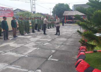 Persiapan Pengamanan Pemilu, 180 Satlinmas Lakukan Apel Siaga