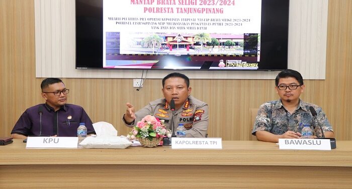 Menuju Pesta Demokrasi, Polresta Tanjungpinang Gelar Lat Pra Ops Mantap Brata Bersama KPU dan Bawaslu