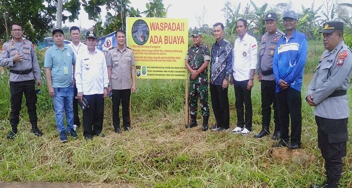 Polsek Tanjungpinang Timur Pasang Imbauan Waspada Buaya