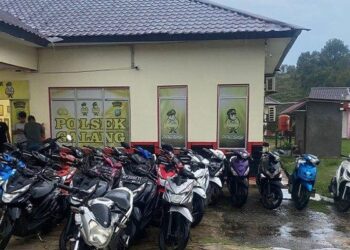 Diduga Curanmor, Polisi Amankan Puluhan Motor di Perairan Galang