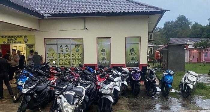 Diduga Curanmor, Polisi Amankan Puluhan Motor di Perairan Galang