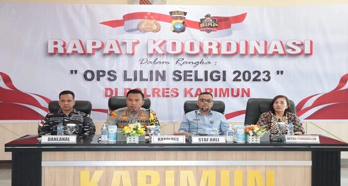 Gelar Operasi Lilin, Polres Karimun Gelar Rakor Ciptakan Nataru yang Kondusif