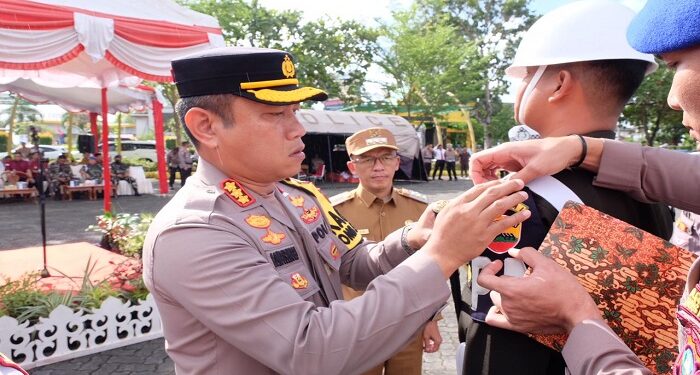 Amankan Nataru, Polresta Tanjungpinang Laksanakan Apel Gabungan