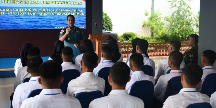 Lanal TBK memberangkatkan 36 orang Calon Prajurit Jalasena
