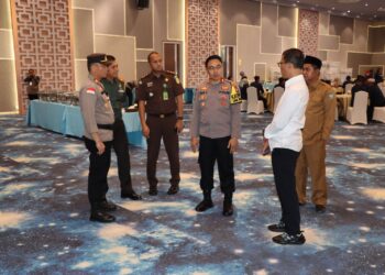 Polisi Lakukan Pengamanan Pleno Rekapitulasi Tingkat Kabupaten