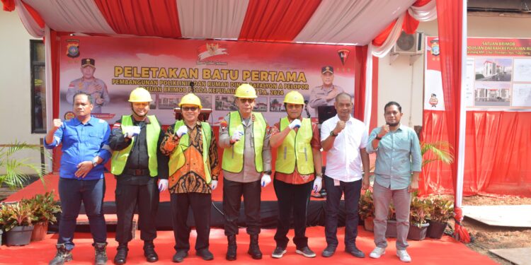 Kapolda Kepri Hadiri Peletakan Batu Pertama Pembangunan Poliklinik Satbrimob