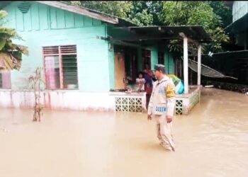 Akibat Curah Hujan Tinggi Puluhan Rumah di Dabo Singkep Terendam Banjir, Warga Kecewa terhadap Kinerja Pemerintah