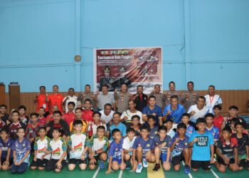 Cari Bibit Unggul Menunju Kapolda Cup, 64 Atlet Bulutangkis Ikuti Pertandingan Bulutangkis