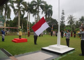 Meski Hujan, Sang Merah Putih Berkibar di Lapas Kelas IIA Tanjungpinang