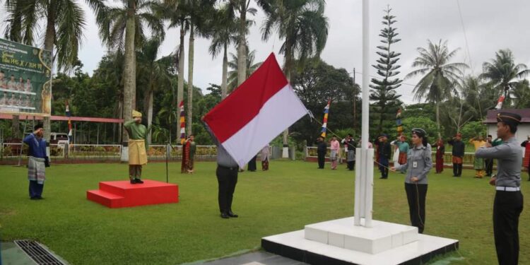 Meski Hujan, Sang Merah Putih Berkibar di Lapas Kelas IIA Tanjungpinang