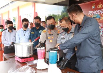 Polisi Musnahkan Barang Bukti Narkoba