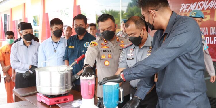 Polisi Musnahkan Barang Bukti Narkoba