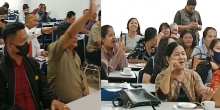 Pemuka Agama kresten dan bersama dengan pengurus PGID dan BKSG sehati saat silaturahmi dengan pasangan calon Bupati Karimun