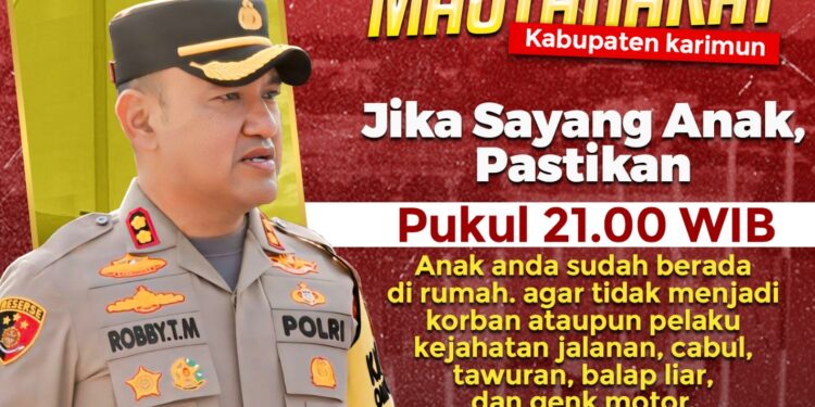 Kapolres Karimun Himbau Orang Tua Awasi Jam Pulang Anak