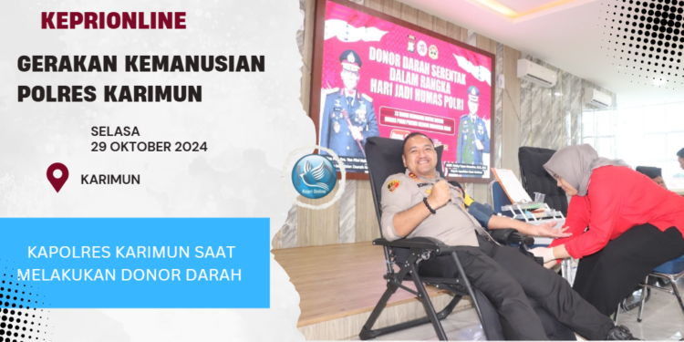 Gerakan Kemanusiaan Polres Karimun Dalam Rangka HUT Humas Polri Ke 73
