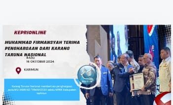 Firmansyah Terima Penghargaan dari Karang Taruna Nasional