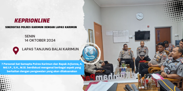 Kordinasi dan Silaturahmi Samapta Polres Karimun ke Rutan Kelas II Tanjung Balai Karimun