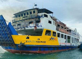 KMP Terbakar, PLP Tanjung Uban Kirim Kapal Negara Rantos dan Kapal Cepat 547