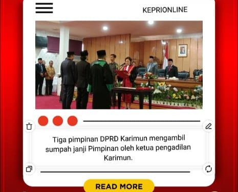 Usai Terima Sumpah Janji Pimpinan, Raja Rafiza : Kantor DPRD Adalah Rumah Rakyat