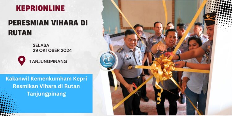 Kakanwil Kemenkumham Kepri Resmikan Vihara di Rutan Tanjungpinang