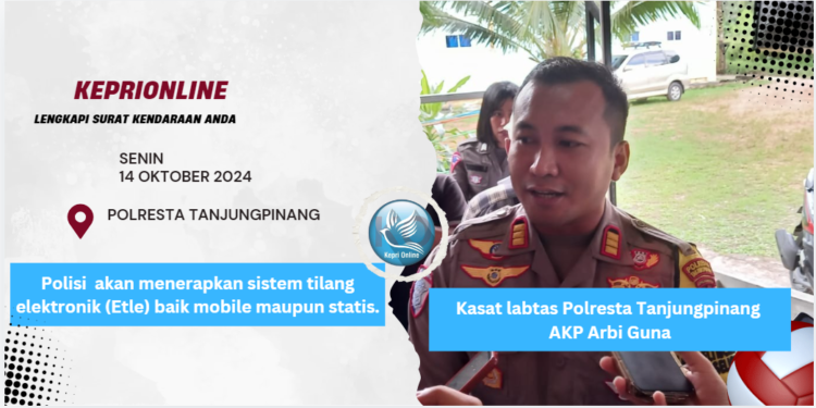 Satlantas Polresta Tanjungpinang Gelar Operasi Seligi Selama 13 Hari