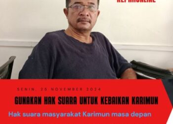 Sappe Sinaga Ajak Warga Karimun Gunakan Hak Suara dan datangi TPS