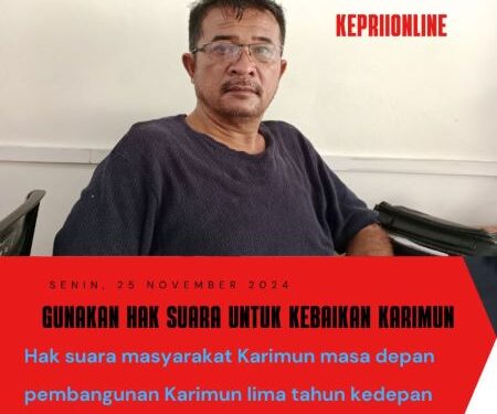 Sappe Sinaga Ajak Warga Karimun Gunakan Hak Suara dan datangi TPS