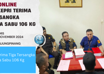 Tahap II, Kejati Kepri Terima Tiga Tersangka Pembawa Sabu 106 Kg