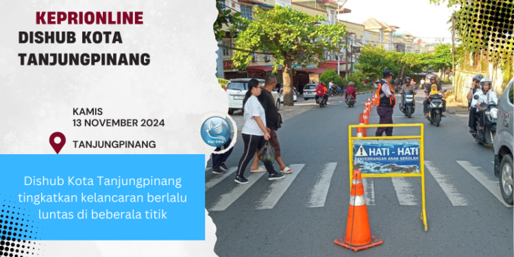 Dishub Kota Tanjungpinang Tingkatkan Kelancaran Berlalu Lintas di Beberala Titik