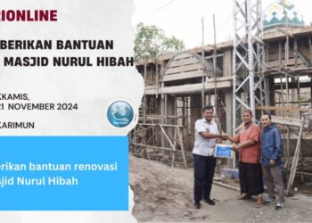 Lewat CSR PT TIMAH Tbk Bantu Renovasi Masjid Nurul Hibah di Pangkalpinang