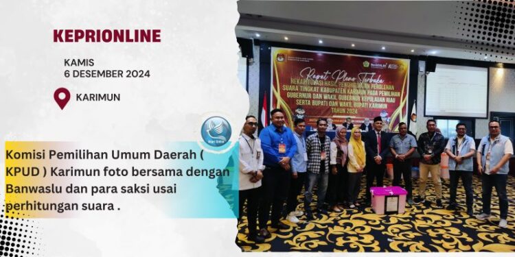 KPU Karimun Tetap Perolehan Suara Pilkada Serentak Tahun 2024