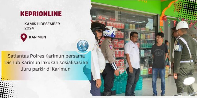 Satlantas Polres Karimun Lakukan Sosialisasi Tata Kelola Parkir Tertib
