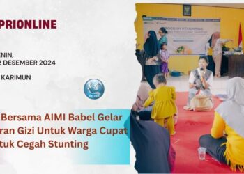 PT Timah Bersama AIMI Babel Gelar Pembelajaran Gizi Untuk Warga Cupat untuk Cegah Stunting 